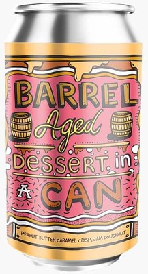 Photo of Barrel Aged Dessert In A Can - Peanut Butter Caramel Crisp, Jam Doughnut - Amundsen Brewery