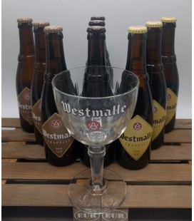 Photo of Westmalle Trappist Brewery Pack 9x  + FREE Westmalle Trappist Glass