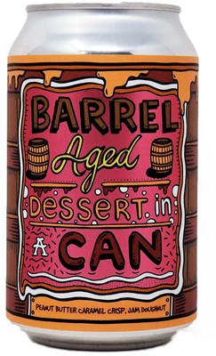 Photo of Barrel Aged Dessert In A Can - Peanut Butter Caramel Crisp Jam Doughnut
