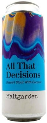 Photo of All That Decisions Dessert Stout Coconut