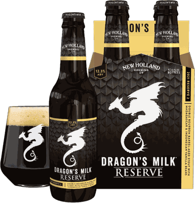 Dragon S Milk Reserve Double Bourbon Barrel Aged Stout With Madagascar Indonesian Vanilla Beans 21 2 New Holland Brewing Glasbanken Beerizer