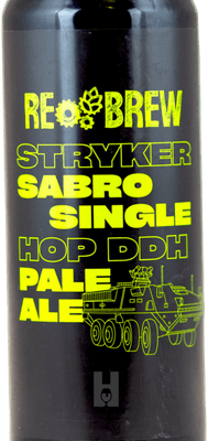 Photo of Rebrew Stryker. Sabro Single Hop DDH Pale Ale